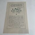 L' ART VIVANT Premier Document D’abonnement 1925  Imp Larousse - Rarissime ! TBE