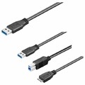 Kabel USB 3.0 A Stecker - B Stecker - Micro B Adapterkabel Datenkabel