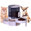 Automatischer Futterautomat Katze Hunde Futterspender Wasserspender Set 2-in-1