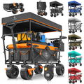 KESSER® Bollerwagen Faltbar Dach Handwagen Strandwagen Gerätewagen max. 150kg