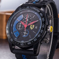 Ferrari Scuderia Chronograph Formula 1 Diver Racing Red Silicone Men Watch 43mm