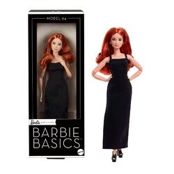 Barbie Signature JBH74 - Basics Puppe Modell 4 - Rote Haare, schwarzes Kleid