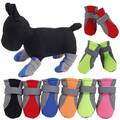 4 Hundeschuhe Pfotenschutz Haustier Schuhe Außen Rutschfest Socken Hundestiefel