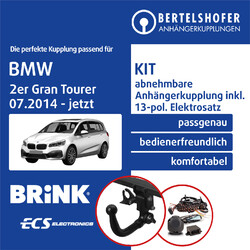 Für BMW 2er Gran Tourer Typ F46 07.2014-jetzt AHK abn. +13pol spez. E-Satz TOPJetzt 10% sparen mit dem Code: PARTS2025