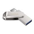 SanDisk Ultra Dual Drive Luxe 32GB 64GB 128GB 256GB USB Type C Pen Drive Silber
