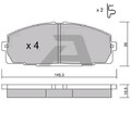 AISIN BPTO-1914 Bremsbeläge Satz Bremsklötze Vorne für TOYOTA Hiace III Bus (H1)