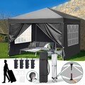 Pavillon Gartenzelt 3x3M Falt Wasserdicht Partyzelt Pavillion Bierzelt UV-Schutz