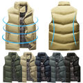 Ärmellos Daunenweste Steppweste Herren Outdoor Weste Bodywarmer Gefüttert Jacke