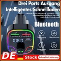 FM Transmitter Auto Bluetooth Kfz Radio Adapter PD+ Dual USB Ladegerät für Handy
