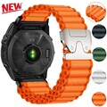 Nylon Loop Armband Für Garmin Fenix E/8/7/7X 6/6X Pro 5/5X Plus 3 HR Quick Fit