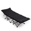 Feldbett faltbar Campingbett mit Tragetasche 190 x 71 x 36 cm Gästebett Schwarz