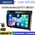DAB+ 9" Android14 CarPlay Autoradio Navi Für Mercedes SLK Class R171 08-11 CAM