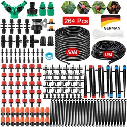 264Stück Micro Automatisch Bewässerungssystem Bewässerung Tropfschlauch Garten