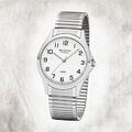Regent Metall Herren Uhr 1242413 Analog Armbanduhr silber Zugarmband UR1242413