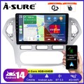10.1" 64G Android 14 Autoradio CarPlay 4G GPS DAB+ Für Ford Mondeo MK4 2007-2010