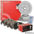 2x Brembo Bremsscheiben Brembelägenset Kit passend für Land Rover Td4 2.0 1.8