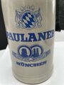 Bierkrug Brauerei Paulaner München Maßkrug 1L Steinzeug  R/L1a