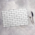 Platzset Tischmatte Platzdeckchen Platzmatte 45x30 weißer Backstein Ziegel