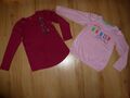 2x s.Oliver Pullover Oberteil Gr. 116 / 122 Shirt langarm rosa pink Mädchen TOP
