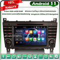 8-Kern Android 11 Autoradio GPS Navi Mercedes C/CLC/CLK Klasse W203 W209 CarPlay