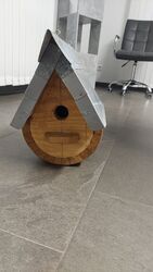 Vogelhaus Futterhaus Vogelfutterhaus Handarbeit zum Selbstbemalen basteln