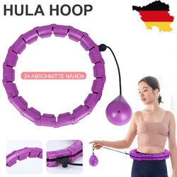 24 Teile Smart Hula Hoop Reifen Fitness Einstellbar Massagenoppen Bauchtrainer