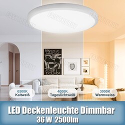 LED Deckenleuchte Sternenhimmel Deckenlampe Dimmbar mit Fernbedienung Rund Lampe