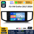 DAB+ 2+64G Android 14 Autoradio Carplay RDS FM GPS Navi für VW Crafter 2017-2024