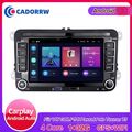 Apple Carplay 7" Autoradio Android 13 GPS Navi 2 DIN Für VW GOLF 5 6 Passat Polo