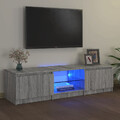 120/140cm TV Schrank mit RGB LED Lowboard Fernsehschrank Fernsehtisch Sideboard