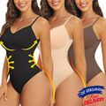 Nahtlos Damen Bodysuit Shapewear T-Rücken Bauchkontrolle Bauchweg Body Mieder