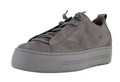 Paul Green Halbschuh Grau Nubukleder   Sneaker Gummischnürsenkel Plateau