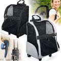 2IN1 Hunde Katzen Trolley Rucksack Haustier Tasche Transport Box Tragetasche