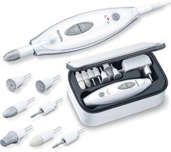 Beurer MP 41 Maniküre-/ Pediküre-Set, elektrische Nagelfeile mit 7 Aufsätzen