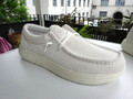 HEY DUDE WALLY COMF SUEDE Herr Extralight Schuhe Wildleder Weiß Gr.46(UK12) Neu
