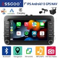 Autoradio Android 13 Carplay GPS NAVI MIK KAM Für VW GOLF 5 6 Touran Polo Tiguan