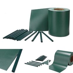 Zaunfolie Sichtschutz Doppelstabmatten 35M PVC Grün Rolle blickdicht Zaun NEU✅ inkl. 20 Kunststoffklemmen ✅ außreichend für ca. 7 m²