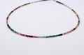 Wunderschöne Turmalin Kette Edelsteinkette facettiert Kugel Bunt Collier 45 cm