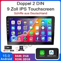 9" DAB+ ChatGPT Android 15 2+32G Carplay Autoradio Navi WiFi BT RDS 2 DIN Kamera