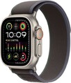 Apple Watch Ultra 2 49 mm Titangehäuse natur am Trail Loop M/L blau/schwarz [Wi-