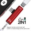 2 in 1 USB C Typ-C auf 3,5 mm Klinke AUX Kopfhörer Audio-Ladegerät Konverte F1H8