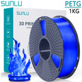 SUNLU Transparent Blau PETG 1KG 3D Drucker Filament 1,75mm PETG High Toughness