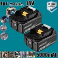 2X 18V 5,0Ah Original Akku für Makita BL1860B - 2er Set - 197422-4 BL1850 BL1830