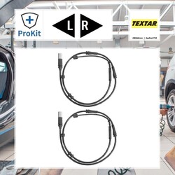 2x ORIGINAL® Textar Warnkontakt, Bremsbelagverschleiß Hinten für BMW 7 Alpina