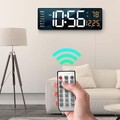 16'' LED Wand Uhr LED Digitaluhr mit Fernbedienung LED Display Digitale Wanduhr