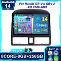 Für 2002-2006 Honda CR-V II CRV Android 14 Autoradio GPS Navi Car Play DSP 256GB