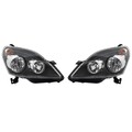 Scheinwerfer Set rechts & links Schwarz H1/H7 für Opel Zafira B A05