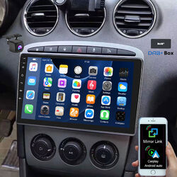 DAB+ 64G Android 13 Autoradio Carplay GPS RDS +KAM Für Peugeot 308 408 2007-2013