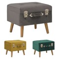 Hocker mit Stauraum Samt Sitzbank Sitzhocker Aufbewahrungsbox Sitzwürfel Pouf