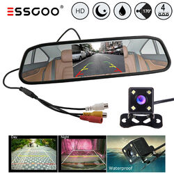 Einparkhilfe Rückfahrkamera Mit 4,3 Zoll Farb LCD Rückspiegel Monitor Nachtsicht